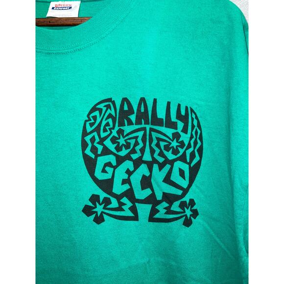 Vintage Gecko Shirt Rally Gecko Hawaii Car Promotional Green Graphic Tee XL - Picture 3 of 9